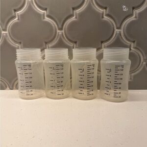 Clear Plastic Baby Bottle Replacement Containers - Set of 4